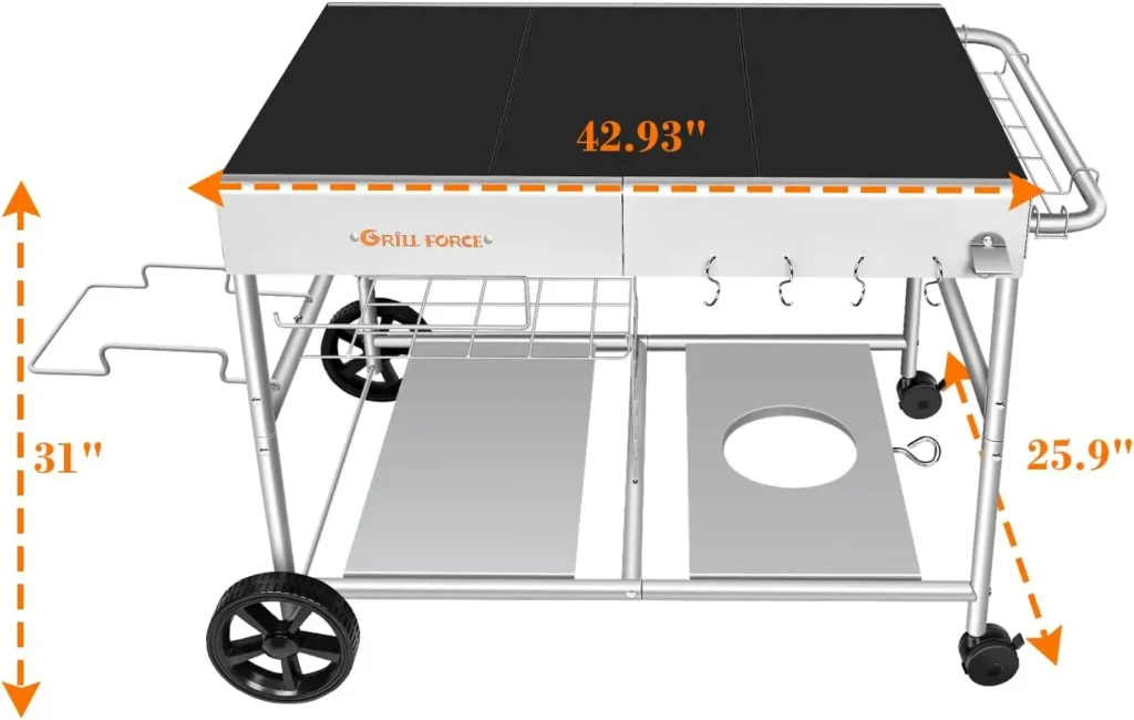 Dimensions du chariot Grill Force