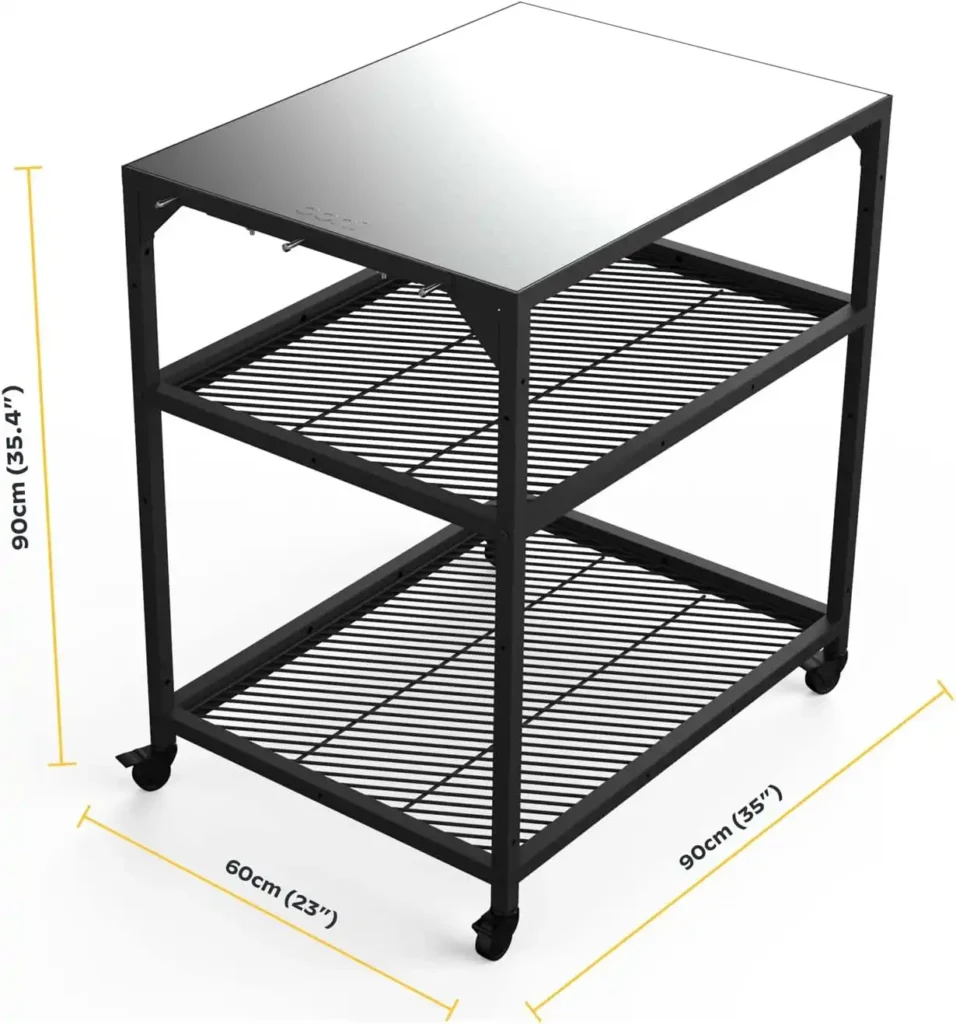 Dimensions du chariot moyen Ooni