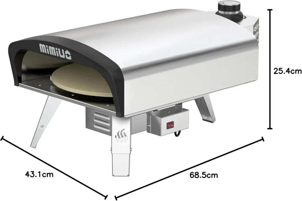 Dimensions du four à gaz Mimiuo